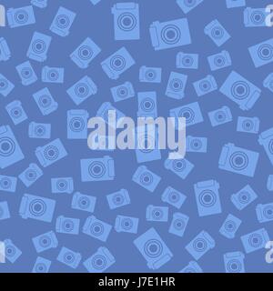 Digital Camera Icon Seamless Pattern Stock Vector