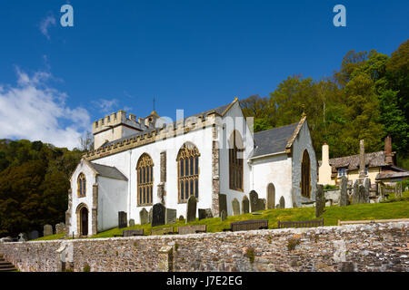 The church of All Saints at Selworthy village in Exmoor National Park, Somerset, England. Stock Photo