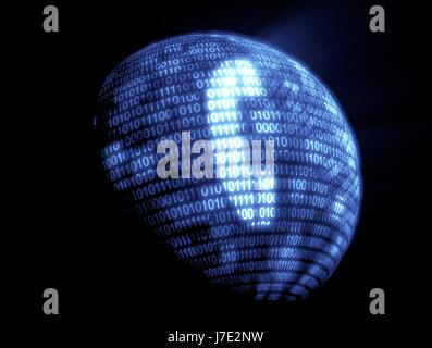 Digital Blue Binary Code Technology Stock Photo