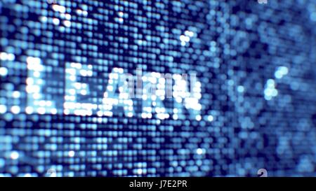 Shiny Blue Code Technology Screen Stock Photo