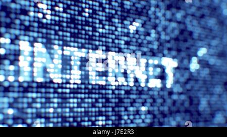 Shiny Blue Internet Technology Screen Stock Photo