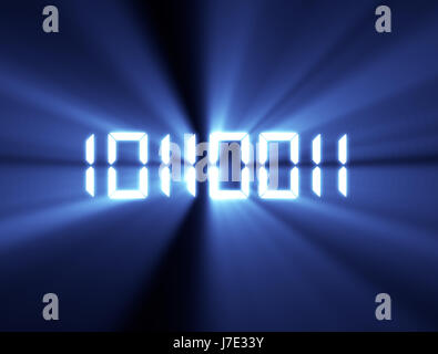 Binary Code Technology on dark background Stock Photo