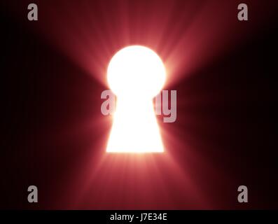 Shiny Key on dark background Stock Photo
