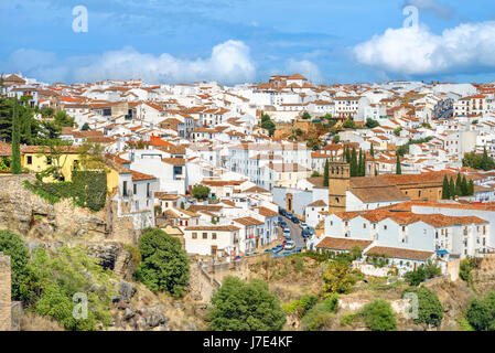 View from city wall of old town in Ronda. Andalusia. Spain Stock Photo