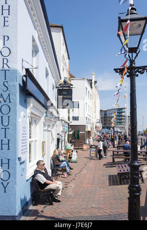 The Portsmouth Hoy Pub on seafront, Town Quay, Poole, Dorset, England, United Kingdom Stock Photo