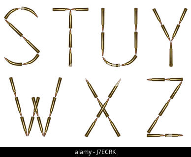 ammunition Alphabet, capital letter W Stock Photo - Alamy