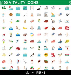 100 hobby icons set, cartoon style Stock Vector Image & Art - Alamy