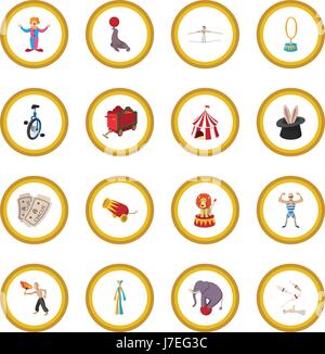 Circus show icon circle Stock Vector