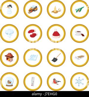 Winter icon circle Stock Vector
