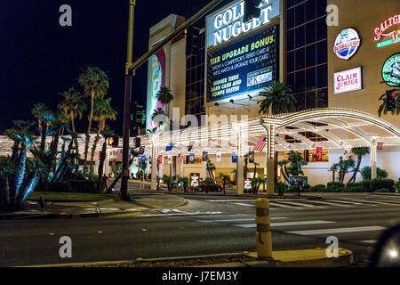 The entrance of the Golden Nugget in Laughlin Nevada Stock Photo