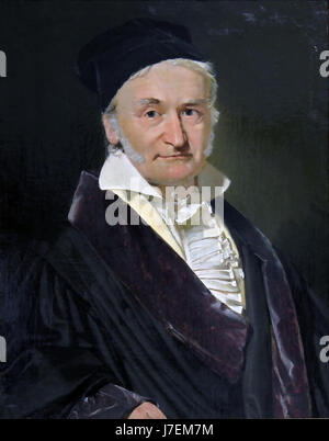 CARL FRIEDRICH GAUSS (1777-1855) German mathematician painted by Christian Jensen in 1840 Stock Photo