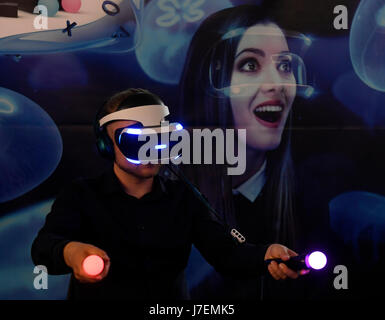 Prague, Czech Republic. 24th May, 2017. Two-day virtual and augmented reality festival VR Fest in Prague, Czech Republic, May 24, 2017. Credit: CTK/Alamy Live News Stock Photo