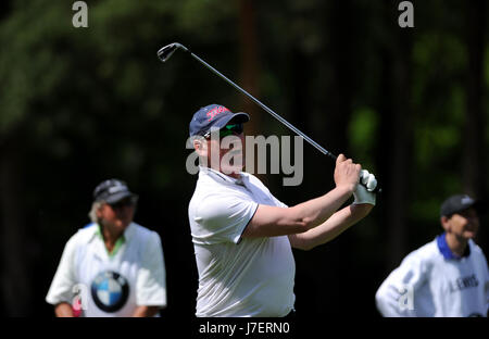 Virginia Water, Surrey, UK. 24th May, 2017. Sir Matthew Pinsent during the Pro-Am event prior to the European Tour BMW PGA Championship on re-modelled West Course at the Wentworth Club, Surrey. © David Partridge / Alamy Live News Stock Photo