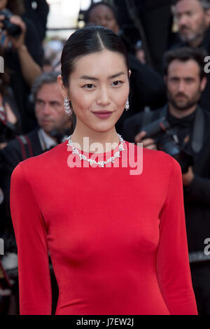 Cannes, France. 24th May, 2017. CANNES, FRANCE. May 24, 2017: Liu Wen at the premiere for 'The Beguiled' at the 70th Festival de Cannes, Cannes, France. Picture Credit: Sarah Stewart/Alamy Live News Stock Photo