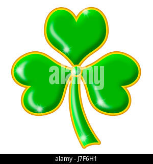 leaf clover irish lucky luck leaves foliage greeting leaf object isolated Stock Photo