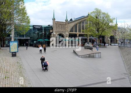 Gothenburg, Sweden - May, 2017: Central train station and square in front in Gothenburg, Sweden. Stock Photo