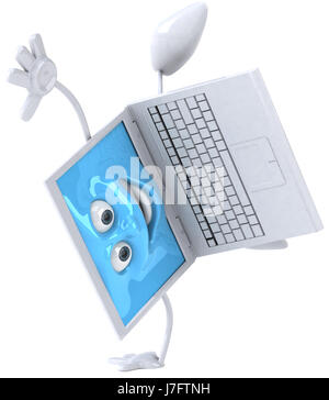 tower office laptop notebook computers computer desk object isolated hardware Stock Photo