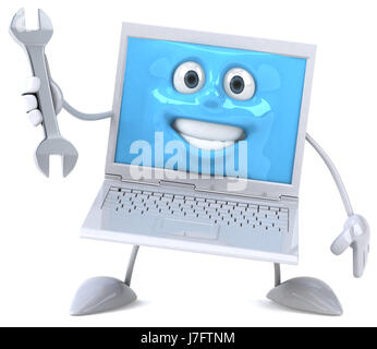 tower office laptop notebook computers computer desk object isolated hardware Stock Photo