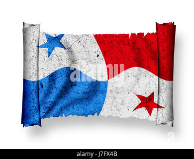 flag panama national flag blow panama national pictogram symbol pictograph Stock Photo