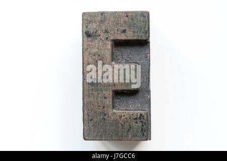 Wooden letterpress letters Stock Photo