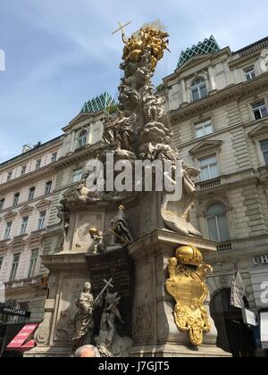 Pestsaule Statue (Plague Column), Vienna, Austria Stock Photo