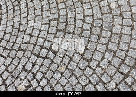 Pavement of granite in Budapest town, capital of Hungary Stock Photo