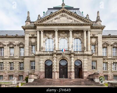 Main entrance and front elevation of Le Cour d'Appel / Court of Appeal (1906) Colmar, France, Europe. Highest court in Alsace. Stock Photo