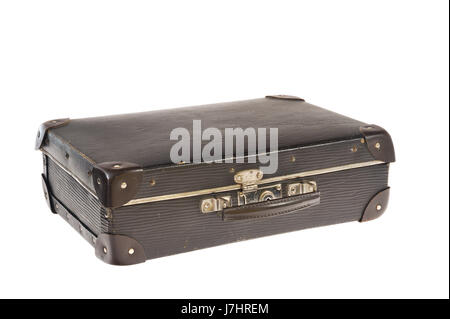isolated case old suitcase backdrop background white close object objects Stock Photo