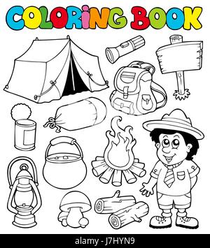 colour paint camping painted camp colouring camp of tents book humans ...
