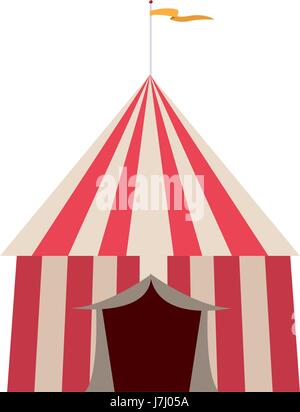 circus tent tops. red and white stripes flag on top Stock Vector Image ...