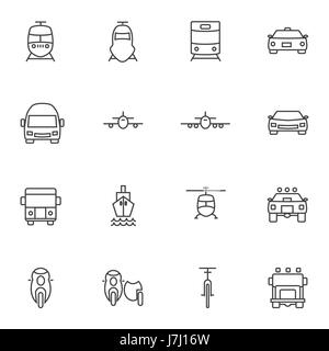 Vehicle icon sets. Line icons Stock Vector Image & Art - Alamy