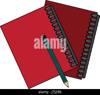 Pencil notebooks front Stock Vector