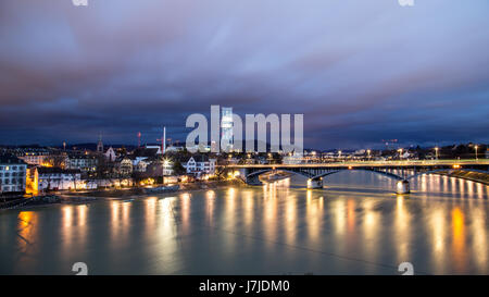 Panoramic view of Basel, Switzerland Stock Photo