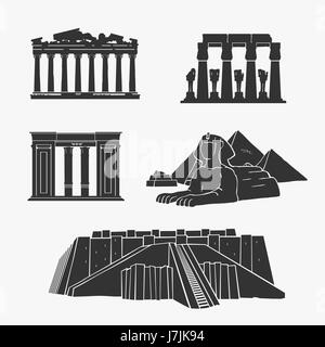 Egyptian Ancient Architecture Stock Vector