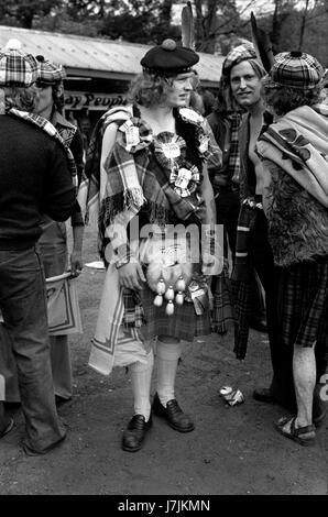 Scottish fans at England Scotland Football International Wembley London 24th May 1975 1970S UK HOMER SYKES Stock Photo