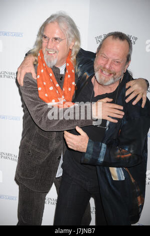 Billy Connolly and Terry Gilliam at the premiere of 'The Imaginarium of Doctor Parnassus' at the Crosby Street Hotel  in New York City. December 7, 2009. Credit: Dennis Van Tine/MediaPunch Stock Photo