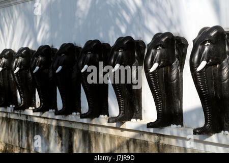 makulana temple pothubowa mawathagama north west province sri lanka elephant wall Stock Photo