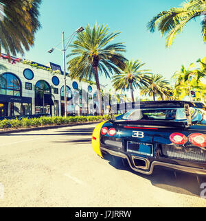 BEVERLY HILLS, CALIFORNIA - NOVEMBER 2, 2016: Bugatti Veyron in Rodeo Drive, Beverly hills Stock Photo