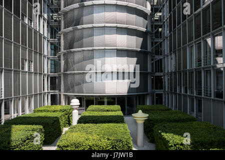 Berlin, Germany - may 23, 2017: Detail of Paul-Loebe Haus, part of the German Chancellery building complex at government district in Berlin, Germany Stock Photo
