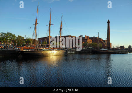 The Kathleen & May Schooner In Canning Dock, Part Of The Albert Dock Complex. Stock Photo