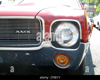 1969 AMC AMX red 2010 MD headlight Stock Photo