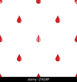 World Blood Donor Day, tileable background. Drops of blood vector seamless pattern. Stock Vector