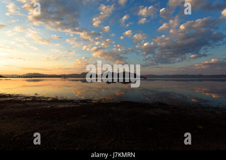 Sunrise on Neretva delta, Croatia Stock Photo