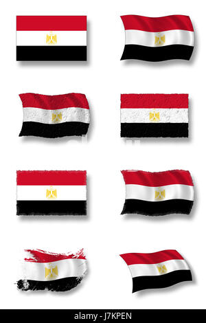 flag egypt national flag egypt blow national pictogram symbol pictograph trade Stock Photo