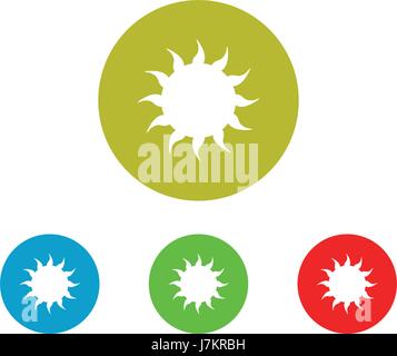 Sun icon set Stock Vector