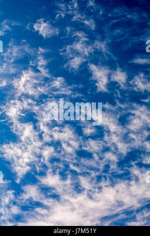 Cute Cirrus clouds in the blue sky picture perfect Stock Photo