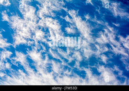 Cute Cirrus clouds in the blue sky picture perfect Stock Photo