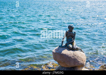 The monument of the Little Mermaid in Copenhagen, Denmark. Stock Photo