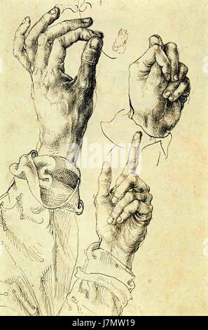 Albrecht Durer hand study drawing Stock Photo