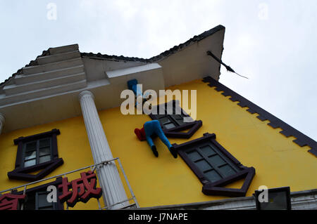 Chongqin, Chongqin, China. 25th May, 2017.  The upside-down house in southwest China's Chongqing, May 25th, 2017. Credit: SIPA Asia/ZUMA Wire/Alamy Live News Stock Photo